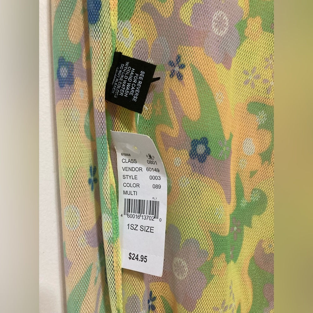 LA Hearts By Pacsun Multi Color Floral Swim Cover Up Sarong Medium - Picture 6 of 7